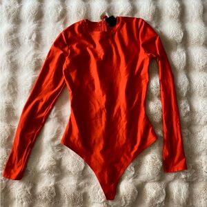 Jordan Bright Red Long-Sleeve Bodysuit